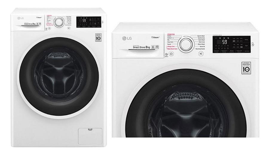 ماشين لباسشويي ال جي مدل WM-843Sظرفيت 8 کيلوگرم LG WM-843S Washing Machine 8 Kg