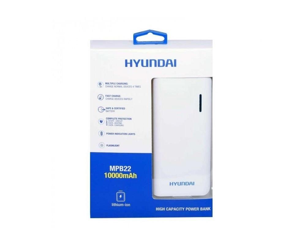 شارژر همراه هيونداي مدل MPB22 ظرفيت 10000 ميلي آمپر ساعت Hyundai MPB22 10000mAh Power Bank