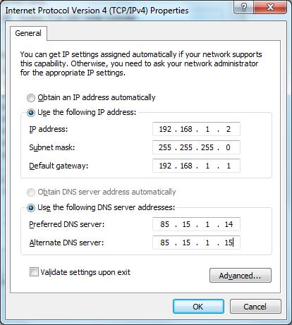 غیر فعال کردن DHCP