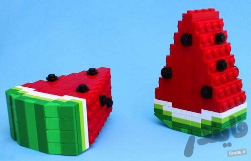 غذاها و میوه های خوشمزه ساخته شده از لگو