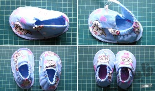 آموزش تصویری ساخت کفش نوزاد