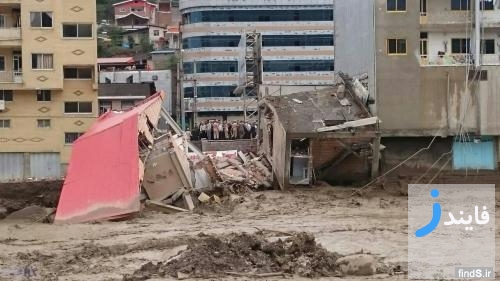 فیلم و عکس ویرانی سیل در شهر زیرآب