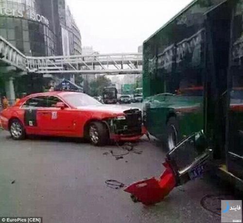 تصاویر تصادف اتومبیل های گران قیمت رولز رویس