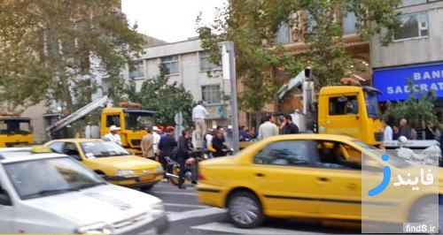 درگیری نمایشگاه داران با پلیس راهور در خیابان بهشتی