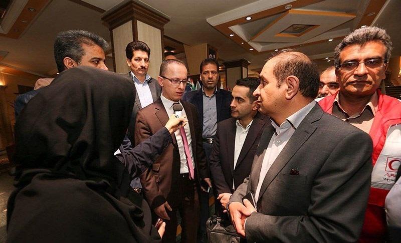 حضورخانواده کشته شدگان سانحه هوایی هواپیمایی ترکیه ای در فرودگاه شهرکرد