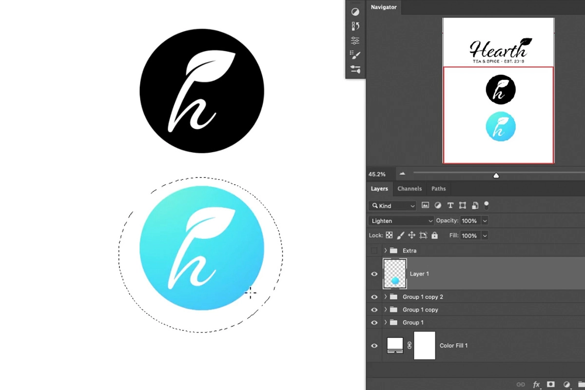 آموزش طراحی لوگو با فتوشاپ