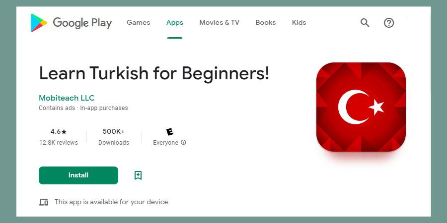اپلیکیشن Turkish for Beginners