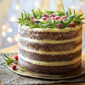 کیک زنجبیلی | Naked gingerbread wreath cake