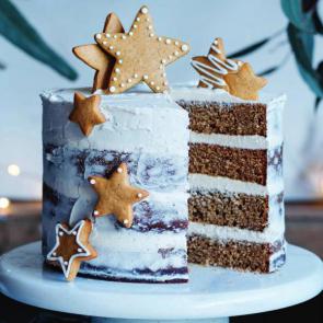 عکسی از کیک زنجبیلی | Gingerbread naked layer cake
