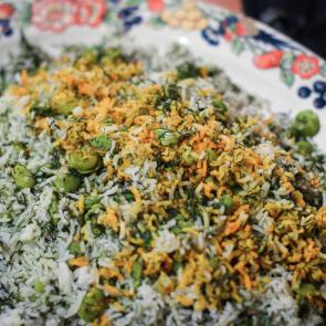 Iranian rice with broad beans and dill (baghali polo)