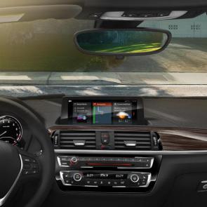 A driver s seat view of the BMW 2 Series Convertible s interior.