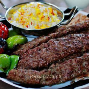 عکس کباب کوبیده | Kabob koobideh | grilled minced meat kabob