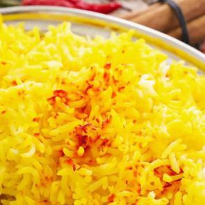 عکس برنج زعفرانی | پلو زعفران | Persian Rice