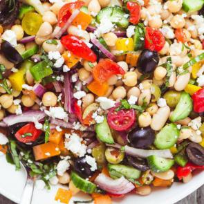 سالاد حبوبات (لوبیا و عدس) مدیترانه ای | Mediterranean Bean Salad