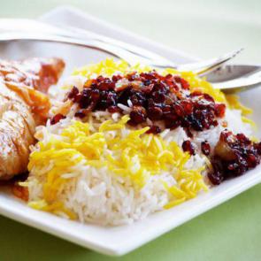 تصویر زرشک پلو | Zereshk Polo Morgh Barberry Rice with Chicken
