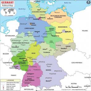 نقشه کشور آلمان | تصویر نقشه المان