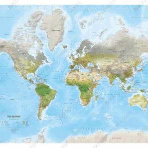 Digital environmental map of The World | copyright : theworldofmaps.com