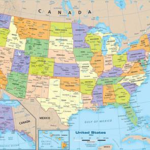 نقشه آمریکا | نقشه ایالات متحده امریکا| World Maps Online