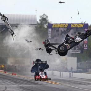 حادثه ایی وحشتناک در مسابقه Top Fuel آمریکا - عکس از USA TODAY