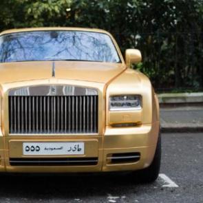 gold coated luxury cars #1