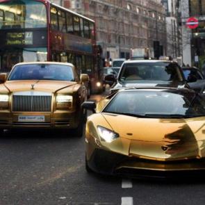 gold coated luxury cars #3