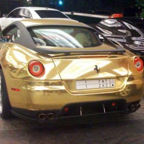 gold coated luxury cars #8