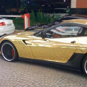 gold coated luxury cars #9