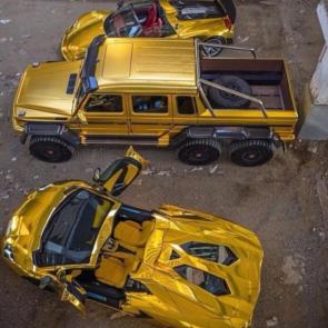 gold coated luxury cars #19