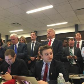 Trump watches on as results come in