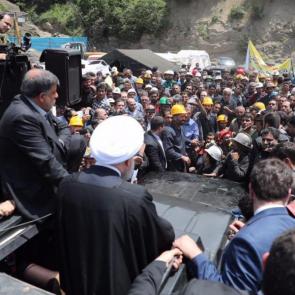 تصاویر بازدید روحانی از معدن یورت آزادشهر #5