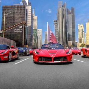 Ferrari Parade celebrating