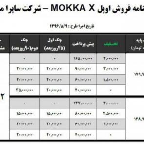 شرایط فروش اوپل موکا ایکس مدل 2017 در ایران