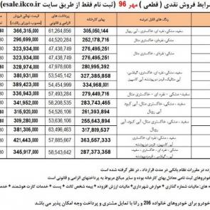 شرایط فروش نقدی محصولات ایران خودرو ویژه مهر و آبان 96