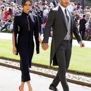 دیوید بهکام و همسرش ویکتوریا در مراسم عروس شاهزاده هری