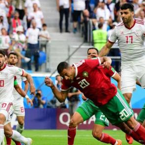 لحظه به ثمر رسیدن گل ایران در بازی با مراکش