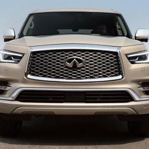 2019 INFINITI QX80 LUXE 4WD Exterior | LED headlights with available Adaptive Front lighting System with auto-leveling headlights and fog lights