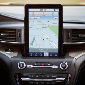 Available in the Explorer are things like a 10.1-inch infotainment screen with capacitive glass and Ford’s latest park assist feature(Credit: Ford)