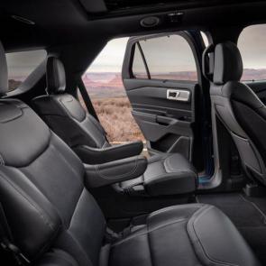 The interior of the new 2020 Ford Explorer includes 123 cubic liters of stowage space in the cabin, including small item storage and passenger-area cargo(Credit: Ford)
