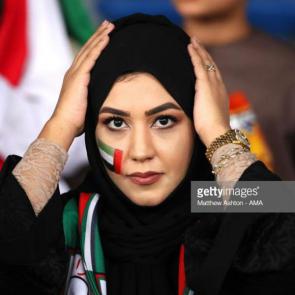 ABU DHABI, UNITED ARAB EMIRATES - JANUARY 05: A female fan of the United Arab Emirates looks on ahead of the AFC Asian Cup