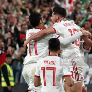 آلبوم عکس بازی ایران و عمان در جام ملت های آسیا 2019 / ABU DHABI, UNITED ARAB EMIRATES - JANUARY 20: #18 Iran s midfielder Alireza Jahanbakhsh celebrates his opening goal during the AFC Asian Cup round of 16
