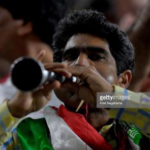 Iran fans enjoy the atmosphere during the AFC Asian Cup round of 16 match between Iran and Oman