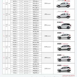 جدول / شرایط فروش لیست اقساطی محصولات مدیران خودرو در مهر 1398
