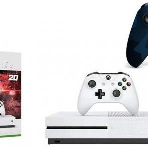 Microsoft Xbox One S 1TB NBA 2K20 Bundle + Midnight Forces II Special Edition Wireless Controller