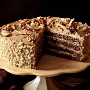 عکسی از کیک موکا | Rum-Mocha Walnut Layer Cake