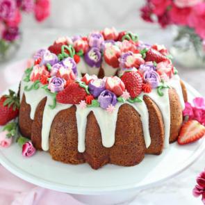 Strawberry Swirl Bundt Cake by SugarHero