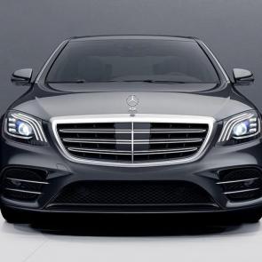  S 560 Sedan in Magnetite Black with Ultra Wide Beam LED headlamps and AMG Line 