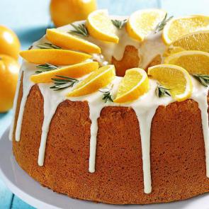 عکس کیک شیفون لیمویی | Orange Rosemary Chiffon Cake
