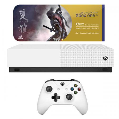 مجموعه کنسول بازی مایکروسافت مدل Xbox One S ظرفیت 1 ترابایت به همراه ۲۰ عدد بازی به همراه ۲۰ عدد بازی   کارت اشتراک VIP نصب بازی آروند
