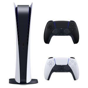 مجموعه کنسول بازی سونی مدل PlayStation 5 Digital Edition ظرفیت 825 گیگابایت به همراه دسته اضافه مشکی