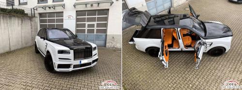 Rolls-Royce Cullinan Black Badge Mansory Rear Seat TV مدل 2020